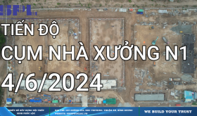 Cập nhật tiến độ cụm nhà xưởng N1 KCN Việt Hương 2, 5/6/2024