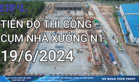 Cập nhật tiến độ cụm nhà xưởng cho thuê N1 KCN Việt Hương 2 ngày 20/6/2024