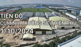 Tiến đọ cụm nhà xưởng 5C Thiên Phú KCN Bàu Bàng 1/10/2024