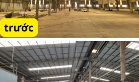 Hoàn tất hạng mục sửa chữa nâng cấp nhà xưởng văn phòng và kí túc xá tại công ty Hưng Diệu 30.000m2