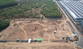 Tiến độ cụm nhà xưởng N1 KCN Việt Huơng 2