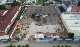 Tiến độ cụm nhà xưởng D7D8 KCN Việt Hương 1 ngày 14/12/2024