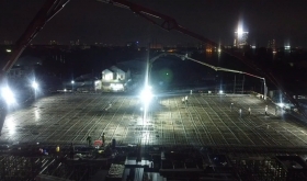 Tiến hành đổ sàn zone 1 nhà xưởng D7D8 KCN Việt Hương 1