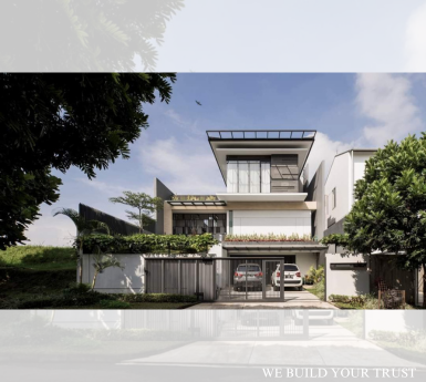 Biệt thự đơn lập hình khối đơn giản hiện đại