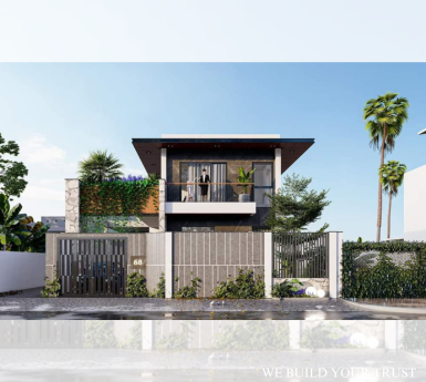 biệt thự mái bằng 1 lầu 1 trệt - Hòa quyện giữa vẻ đẹp trầm ấm bên ngoài và sự tươi vui bên trong