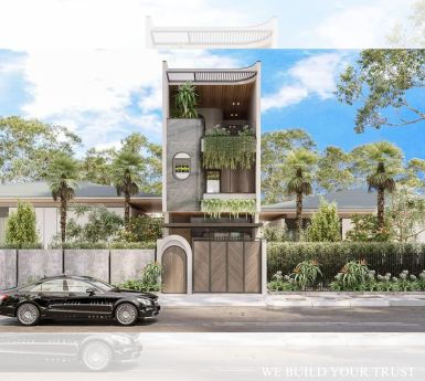 Khám phá mẫu nhà phố hiện đại - Sự kết hợp tinh tế giữa đường nét nhẹ nhàng và tông trầm ấm sang trọng