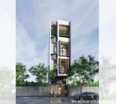 Khám phá mẫu nhà phố hiện đại - Sự kết hợp tinh tế giữa đường nét nhẹ nhàng và tông sáng trẻ trung