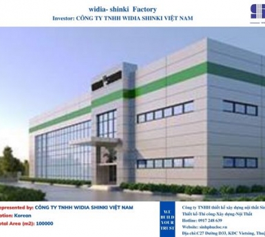 Công trình nhà xưởng: widia- shinki