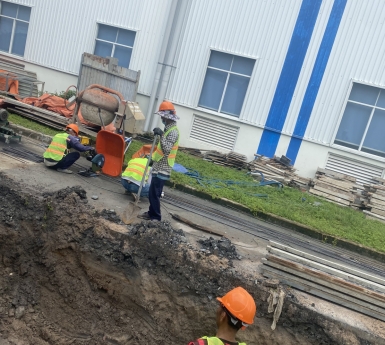 Tiến độ thi công tại nhà xưởng Luthai Tây Ninh cập nhật đến này 22/7/2023