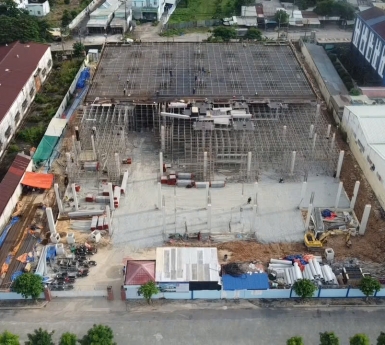 Tiến độ cụm nhà xưởng D7D8 KCN Việt Hương 1 ngày 14/12/2024